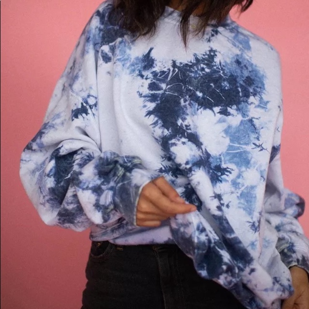 Urban Renewal Recycled Tie-Dye Relaxed Crew Neck Cotton Sweatshirt
